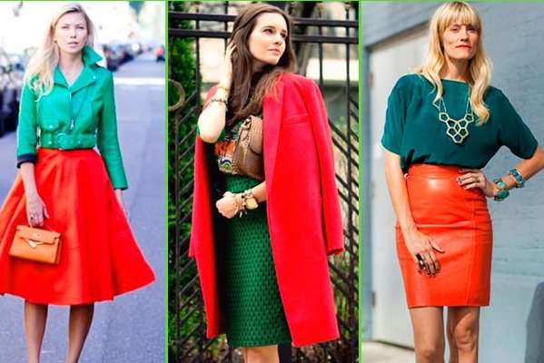 Sarkans ir kombinācija ar citām krāsām sievietes apģērbā, kas nozīmē, ar ko valkāt, kurš piestāv
