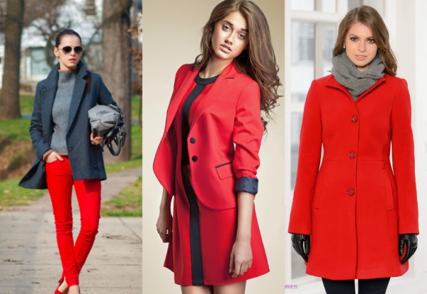 Le rouge est une combinaison avec d'autres couleurs dans les vêtements d'une femme, ce qui signifie avec quoi porter, qui convient