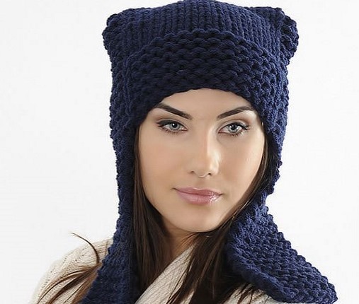 Chapeau avec oreilles pour femme. Crochet, tricot avec descriptions et motifs. Photo, vidéo