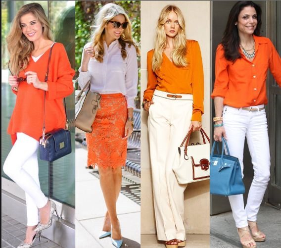 Quelle couleur correspond à l'orange dans les vêtements pour femmes. Photo, qui convient, à quoi ça ressemble, quoi porter