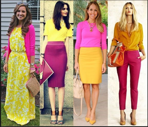 Quelle couleur est le jaune combiné avec dans les vêtements pour femmes. La signification de qui convient, quoi porter, photo des options de combinaison