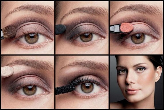 Maquillage pour les paupières en surplomb et l'agrandissement des yeux. Guide photo et didacticiels vidéo étape par étape
