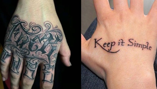 Tatouage sur la main pour les hommes, les filles. Photos, croquis, inscriptions, images avec sens, idées de tatouage et leur signification