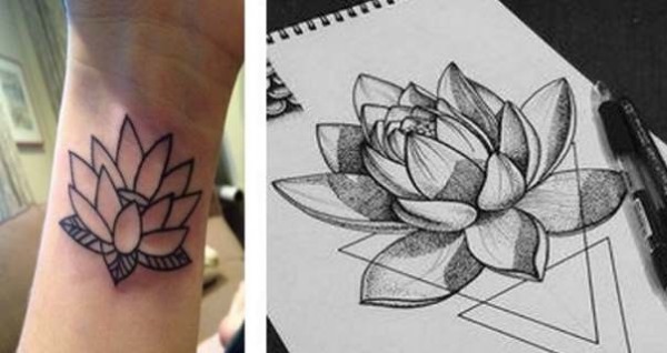Croquis de tatouages ​​pour filles. Petit, géométrique, beau. Loup, renard, fleurs, hiboux, hiéroglyphes