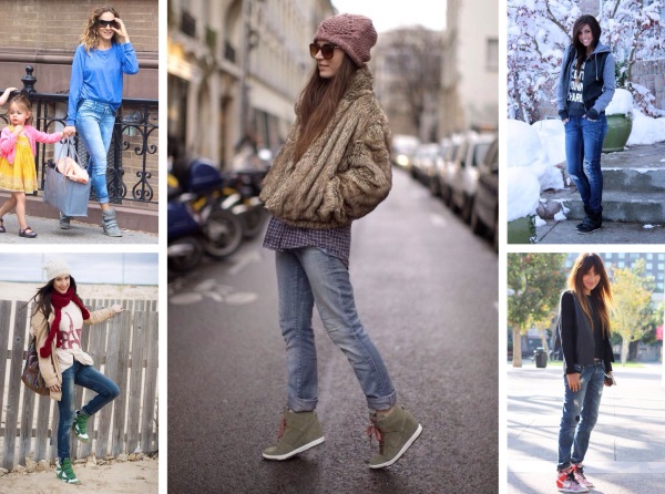 Comment porter des bottes avec un jean pour les femmes. Photos d'images à la mode