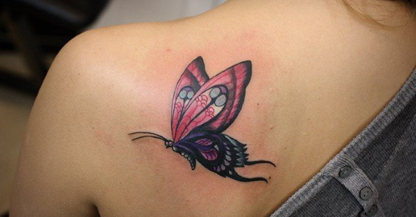 Tatouage de papillon. Signification pour les filles, photos, croquis sur le bas du dos, bras, pape, cou, jambe, épaule