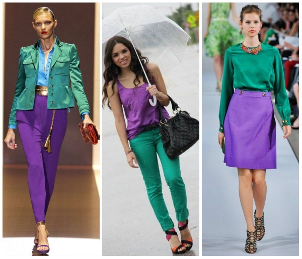 Combiner le vert avec d'autres couleurs dans les vêtements. Nuances, couleurs, photo