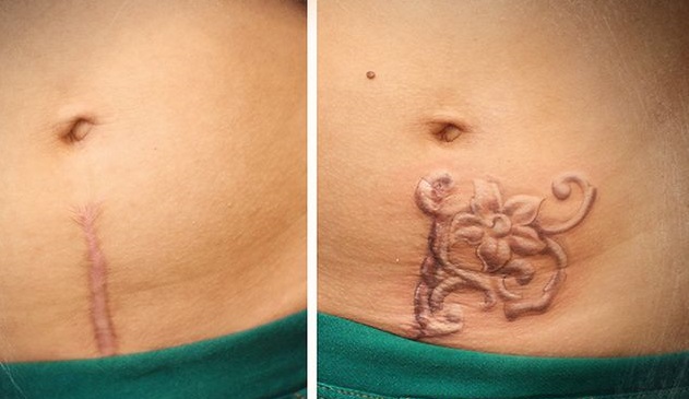 Tatouage du ventre pour les filles. Photos, croquis de fleurs, inscriptions, animaux, motifs