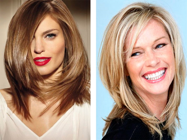 Coupes de cheveux pour femmes pour cheveux longs, à la mode après 30-40 ans. Une photo